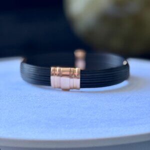 SOLD - ZADEH Buffalo Horn 18K Rose Gold Mens Bracelet - SOLD